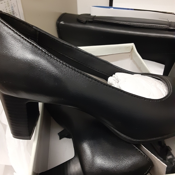 Mod comfy black Black block heel professional shoe - Picture 6 of 6